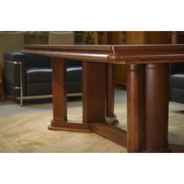 Charles Dudouyt Oak Table in the style of Charles Dudouyt, 1940s For Sale - Image 4 of 12
