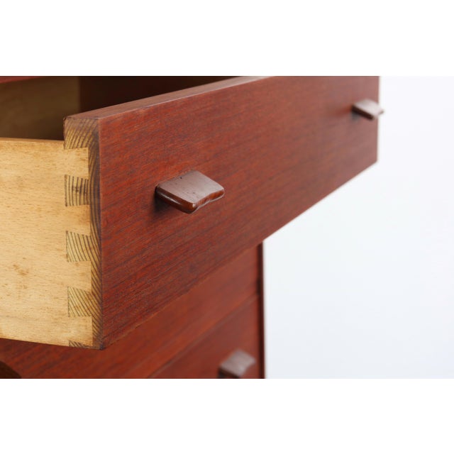Slagelse Møbelværk Six Drawer Teak Tall Dresser Chest Made in Denmark by Munch Slagelse For Sale - Image 4 of 6