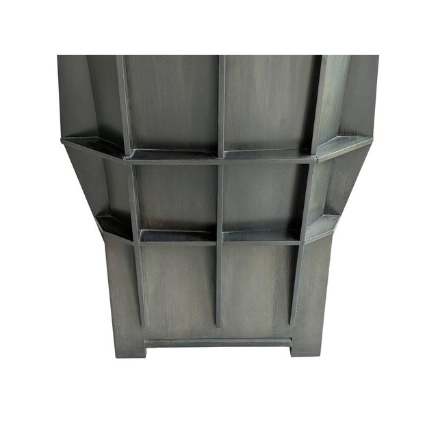 Large Sculptural Matrix Throne Armchair in Grey Wood by Adriano e Paolo Suman for Giorgetti, 1984 For Sale - Image 12 of 13