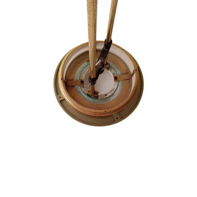 Gold Vintage Pendant Light in Transparent and Satin Murano Glass, 1960s For Sale - Image 8 of 12