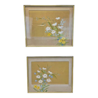 1970s Vintage Floral, Original Oil Painting For Sale