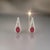 2010s Natural Tourmaline Diamond Dangle Stud Earrings 0.75" 14k White Gold 2.48 TCW For Sale - Image 5 of 12