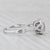 Modern 0.57ctw Round Diamond Halo Engagement Ring 14k White Gold Size 10 For Sale - Image 3 of 9