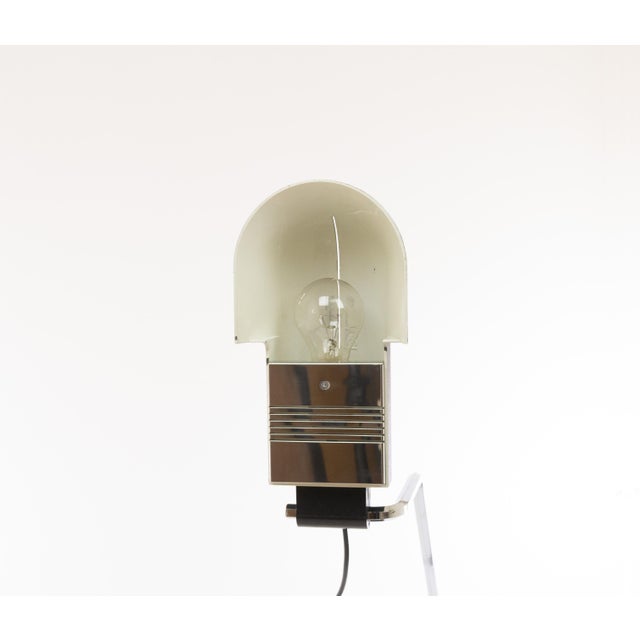 Metal Black Pala Clamp Table Lamp by Corrado and Luigi Aroldi for Luci, 1970s For Sale - Image 7 of 11