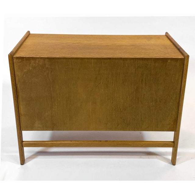 Brown Scandinavian Modern Henning Kjærnulf Style Oak Cabinet For Sale - Image 8 of 8
