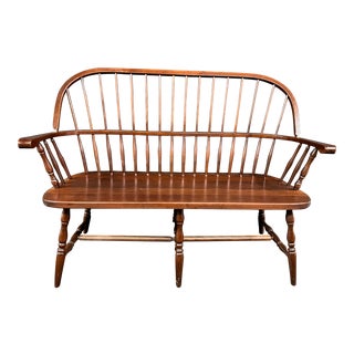 Cherry Windsor Bench by Seely For Sale