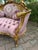 1940 French Louis XVI Gold Beech Rose Velvet Settee For Sale - Image 15 of 18
