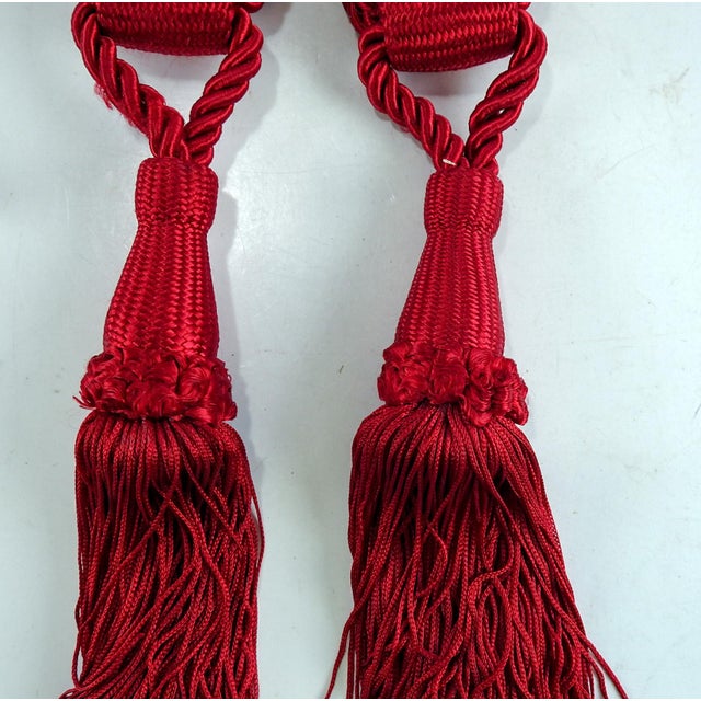 Vintage Burgundy Tasseled Curtain Tie Backs A Pair Chairish