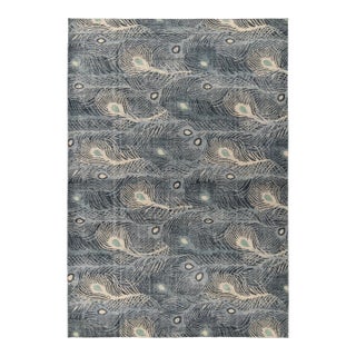 Rug & Kilim’s Oversized Plume Rug in Blue, 12x16 For Sale