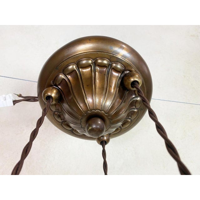 Copper Brass Chandelier in Copper, 1910s For Sale - Image 8 of 13