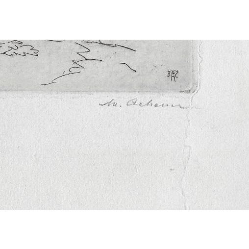 Maurice Victor Achener (1881 - 1963) "Serigne Vendee" etching. Signed lower right and numbered 12 of 50.