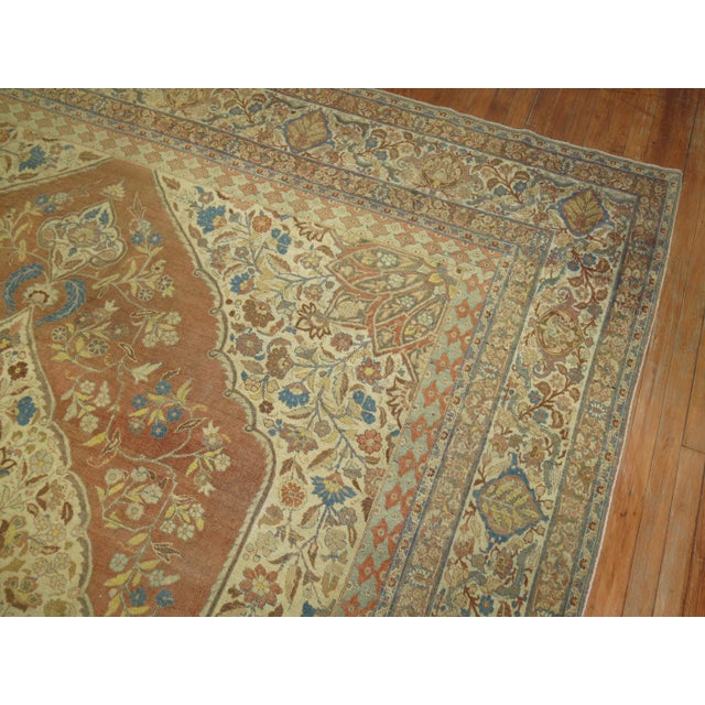 Red Antique Zabihi Collection Persian Hadji Jali Li Tabriz - 9'5" x 11'10" For Sale - Image 8 of 12