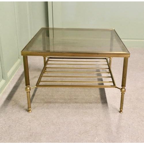 Mid 19th Century Italian Brass Coffee Table, 1970s For Sale - Image 4 of 7