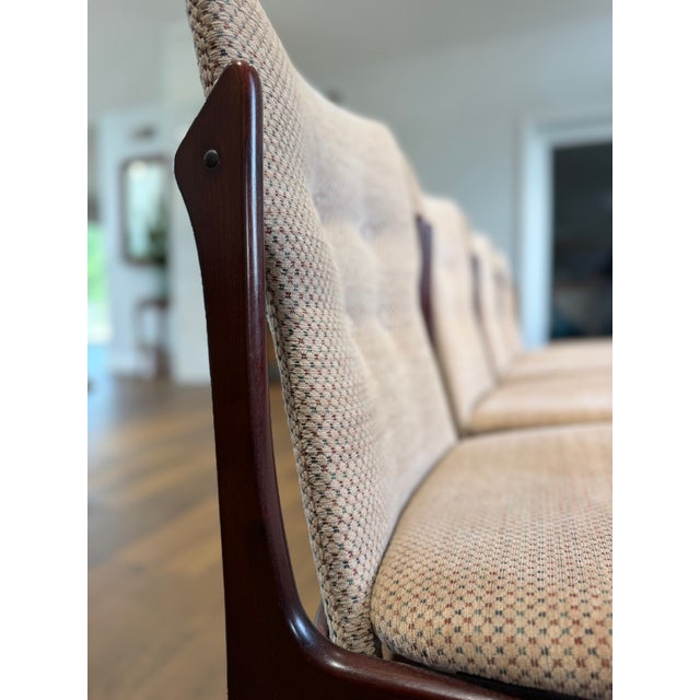 Brown Set of Four Danish Modern Sculptural Rosewood Cantilever Dining Chairs, Denmark, C. 1970 For Sale - Image 8 of 13