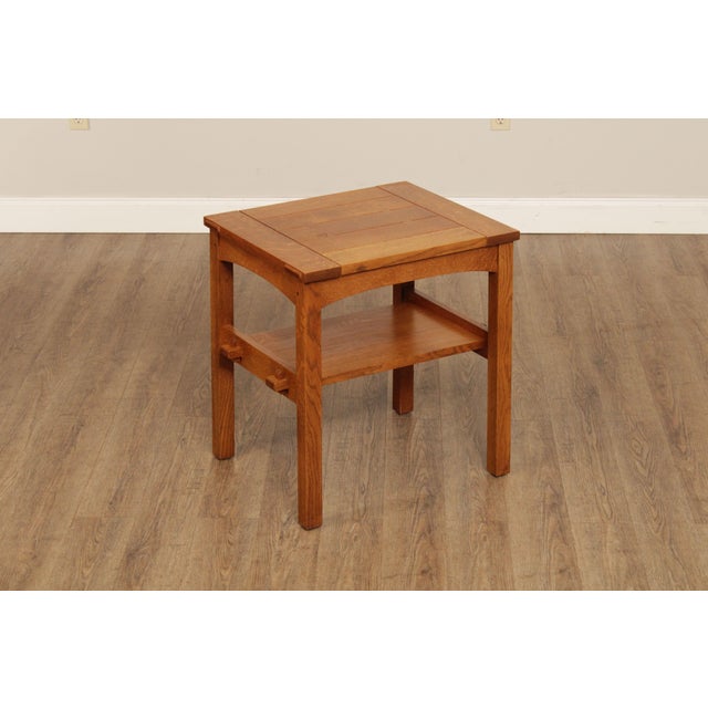 1990s Stickley Mission Collection Oak Butterfly Top End Table Chairish