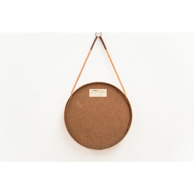 Gold Round Mirror by Glasmäster Markaryd For Sale - Image 8 of 13