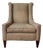 Custom Dotted Cut Velvet High Back Chair For Sale