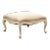 Swedish 19th Century Rococo Style Painted Upholstered Stool with Carved Shells For Sale
