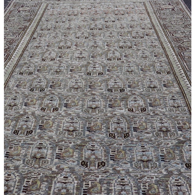 Antique Persian Malayer Rug With Intricate Geometric Patterns 4'1 X 7'2 For Sale - Image 10 of 11