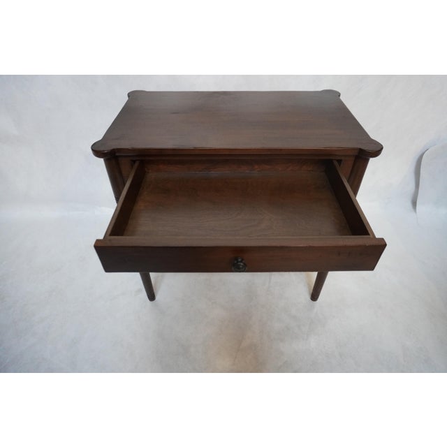 Miramar End Table With Drawer and Rush Shelf From Rooms & Gardens For Sale In Los Angeles - Image 6 of 18