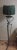 Vintage Floor Lamp with Filigree Iron Frame and Handmade Green Fabric Shade, 1980s For Sale - Image 9 of 9
