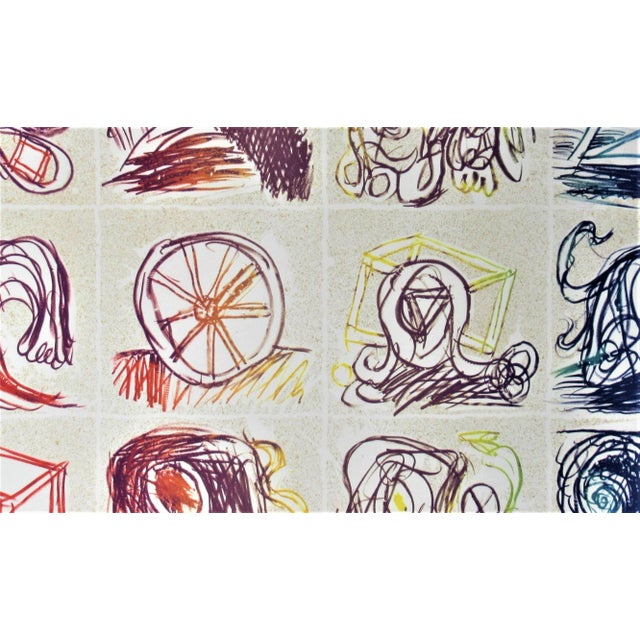 This artwork titled "Inventory" c. 1980 is a color lithograph on B.F.K Rives paper by noted Belgian artist Pierre...