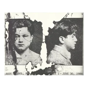 2007 Douglas Gordon 'Self Portrait of You & Me After the Factory (No Text)' Pop Art Black & White Offset Lithograph