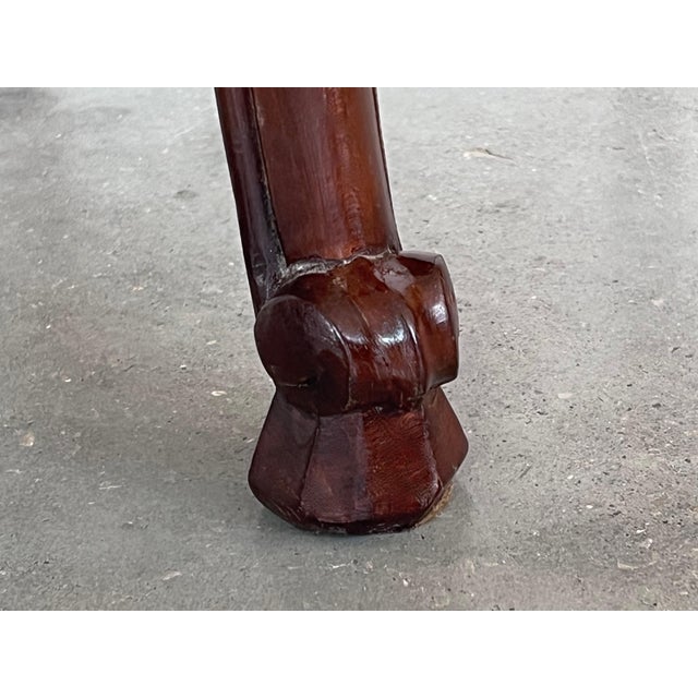 Late 19th Century Louis XV Style French Darkness Oak Nightstands with Claw Finish Legs, A Pair For Sale - Image 9 of 18