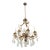 Vintage Restored French Rock Crystal Wrought Iron Chandelier For Sale