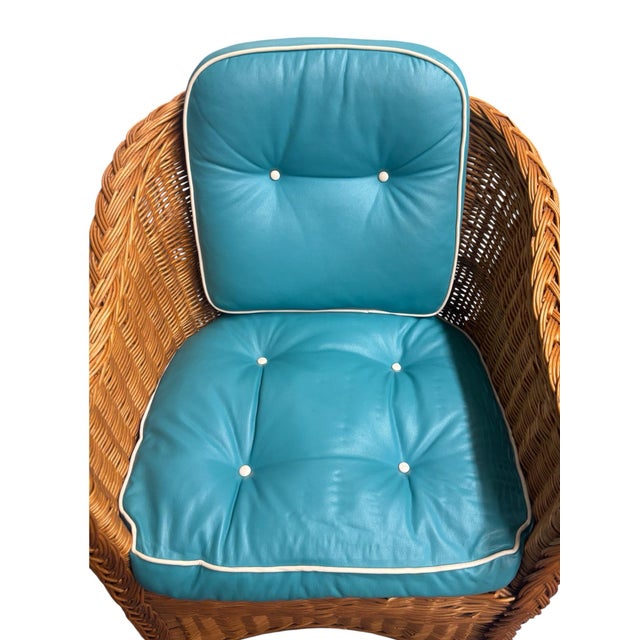 6 Vintage McGuire Wicker Chairs For Sale - Image 9 of 11