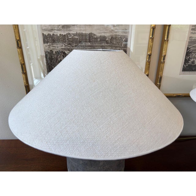 Gray 15th Century Han Dynasty Period Unglazed Grain Jars Mounted as Table Lamps - a Pair For Sale - Image 8 of 14