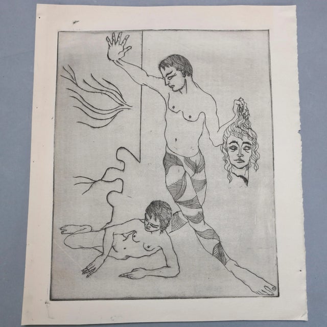 1950s Mid 20th Century Expressionist Figurative Lithographs by James Joseph Kearns - Set of 4 For Sale - Image 5 of 9