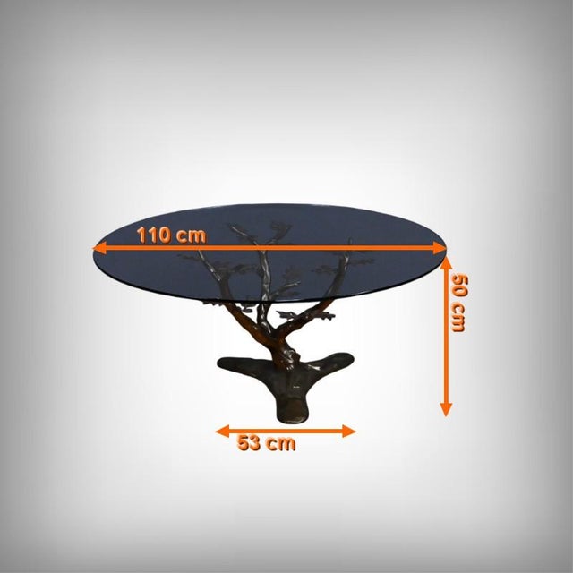 Bonsai Coffee Table attributed to Willy Daro, 1970s For Sale - Image 11 of 14