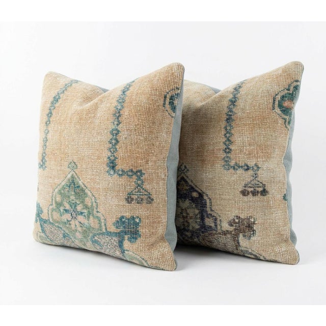 This beautiful 20'' x 20'' pillow cover set was made from authentic Turkish rug pieces. Bright colors of wool adorn the...