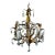 Vintage Four Arm Gold Gilt Italian Chandelier For Sale