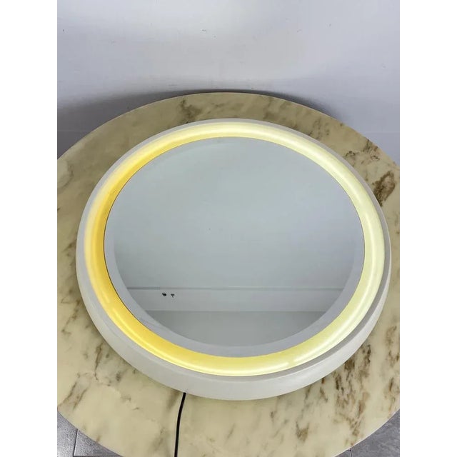 Mid-Century Modern Large Italian Backlit Wall Mirror, 1970s For Sale - Image 3 of 12