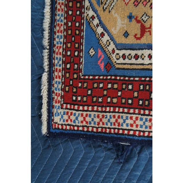 Textile Hand Knotted Wool Geometric Diamond Medallion Tribal Animal Rug Runner 3' X 12' For Sale - Image 7 of 14