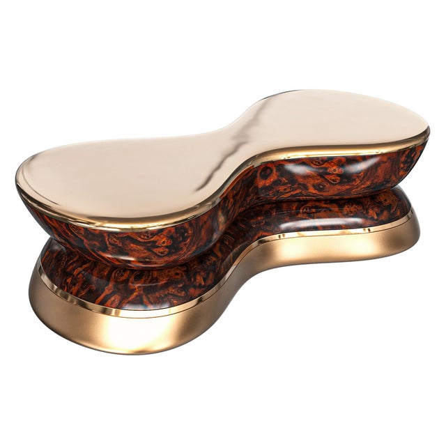 "L'uovo" Coffee Table with Bronze, Handmade Bizimyer Furniture. Unmatched. Unrivalled. Designed by Hasan Samet Bizimyer....