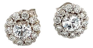 Natural Sapphire Diamond Earrings 14k Gold 1.25 TCW Certified