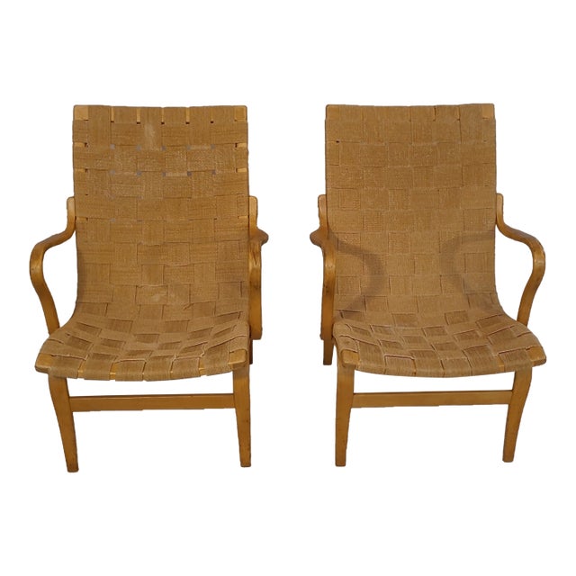 Mid 20th Century Pair of Bruno Mathsson Chairs For Sale