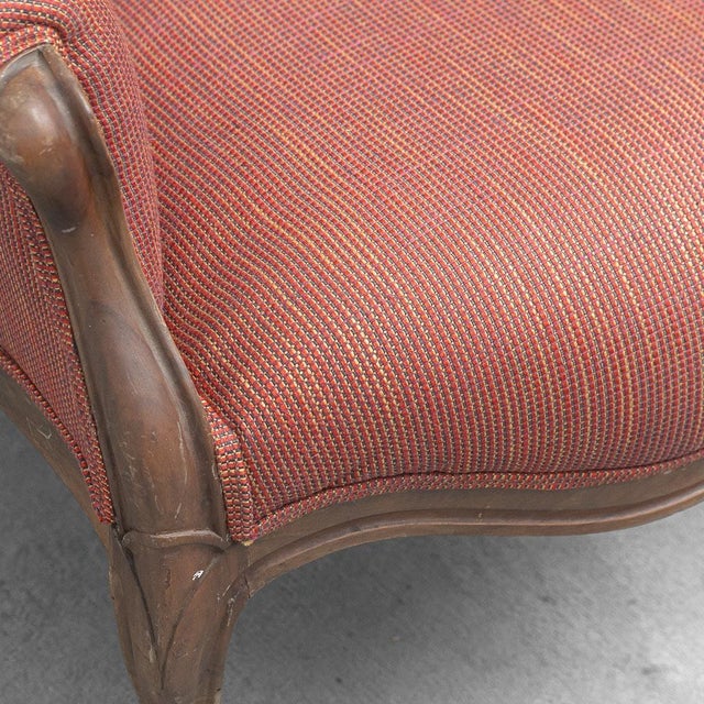 Vintage Wooden and Fabric Armchairs, 1950s For Sale - Image 4 of 12