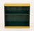 Martin Feinman for Multiplex Modern Mustard Painted Wood Bookshelf, with green painted interior and two shelves, "Modern...