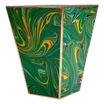 Marble Paper Wastebasket For Sale