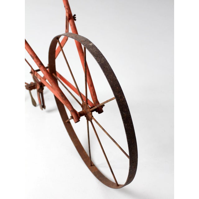 Antique 1930s Wheel Hoe Garden Cultivator For Sale - Image 10 of 17
