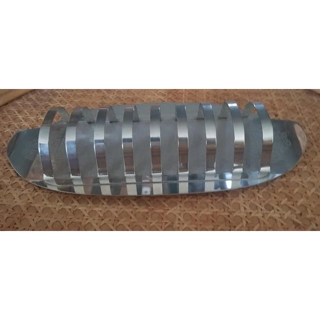 Ikora Patterned Cromargan Toast Holder from WMF, 1960s For Sale - Image 4 of 5