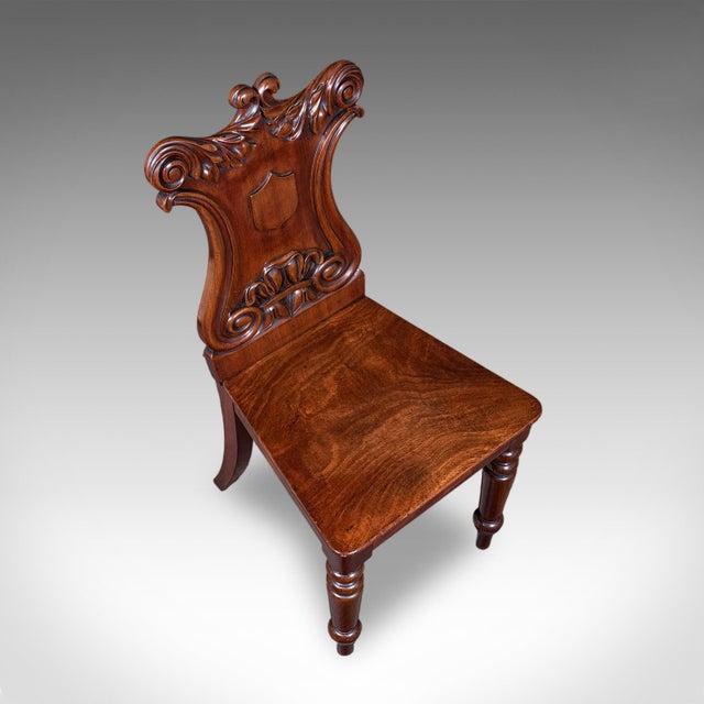Antique Hall Chair, Scottish, Occasional, Reception, Side Seat, Victorian, 1860 For Sale - Image 6 of 10