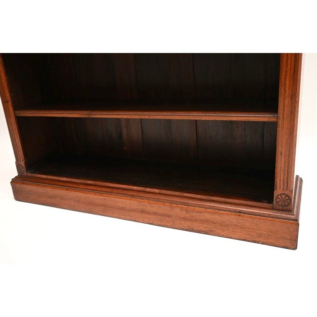 Antique Victorian Walnut Open Bookcase, 1870s For Sale - Image 10 of 11