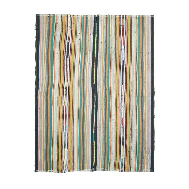 1970s Vintage Turkish Oushak Handmade Wool Cotton Beige Area Rug For Sale - Image 12 of 12