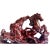 Chinese VintageRed Running Horses Sculpture, Large Chinese Lucky Stallions Sculpture, Feng Shui Decor For Sale - Image 3 of 10
