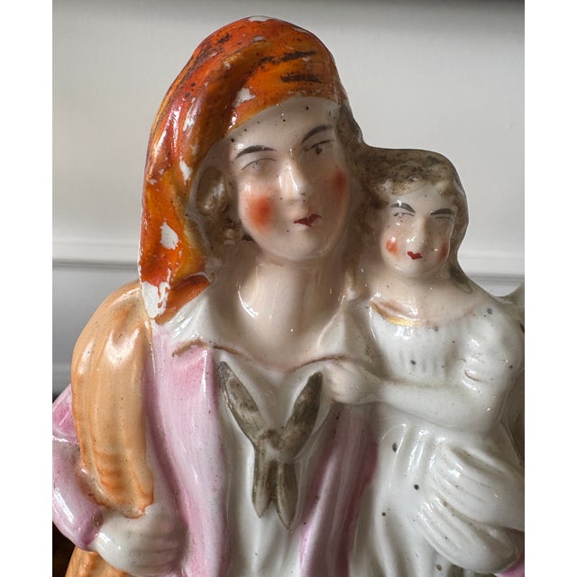 Ceramic Antique Victorian Staffordshire Figure, 1880s For Sale - Image 7 of 11